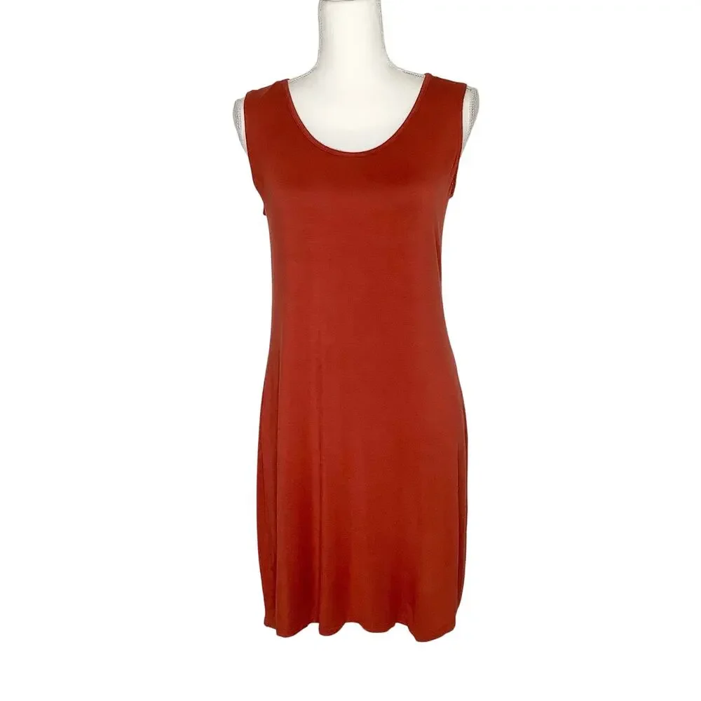 Liberty Love Burnt Orange Two Piece Dress Lace Cardigan Topper Small